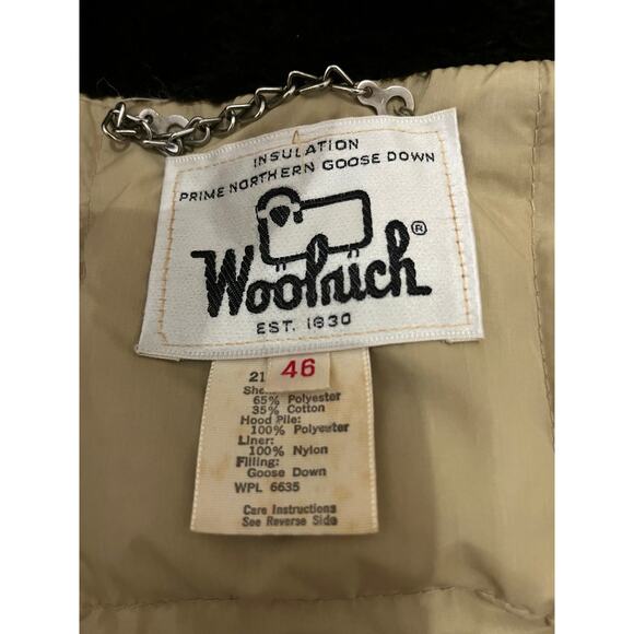 Men's Vintage Woolrich Tan Goose Down Parka Size 46 - Picture 6 of 12